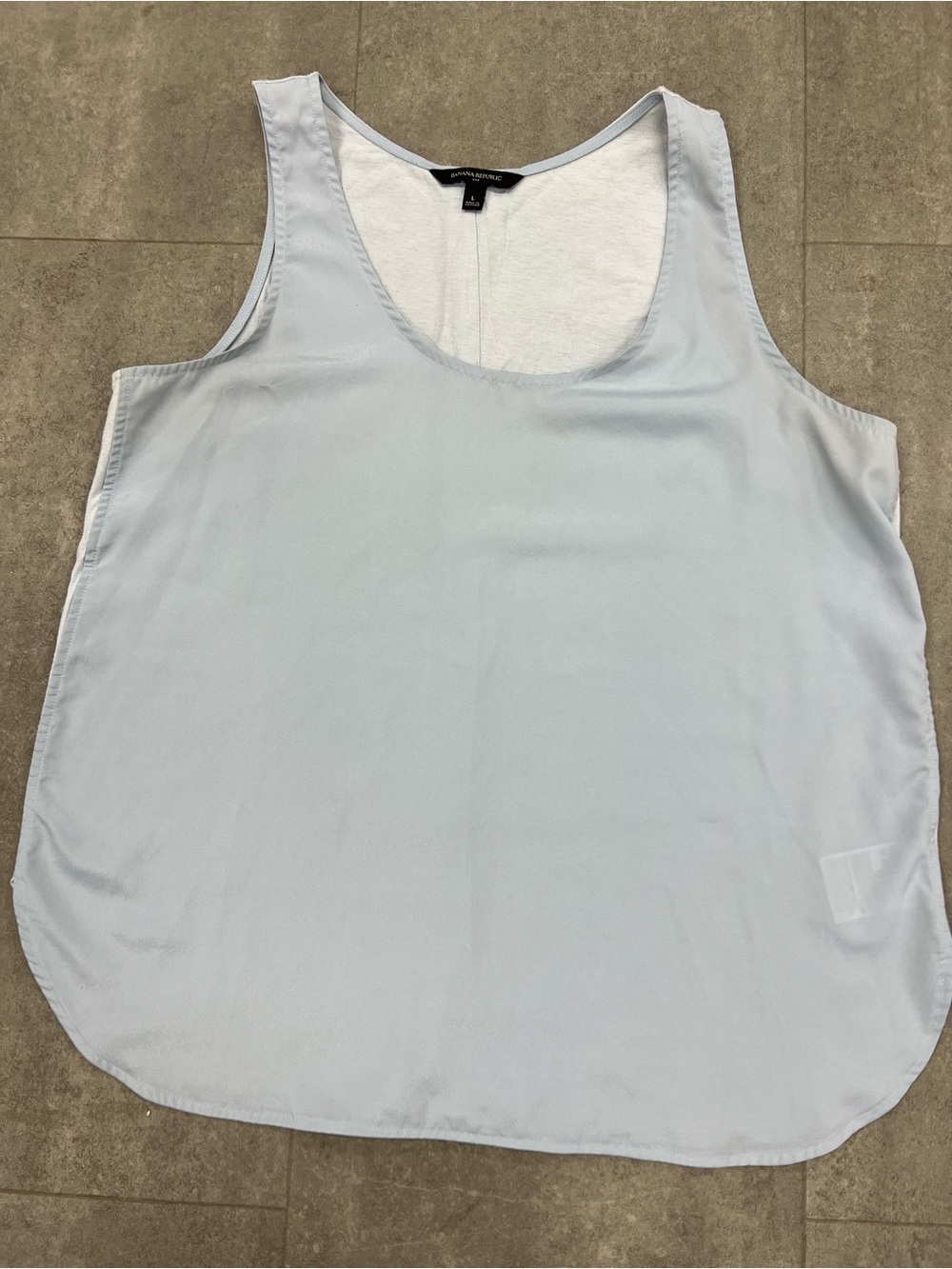 Banana Republic Light Blue Sleeveless Tank Blouse Women’s Large